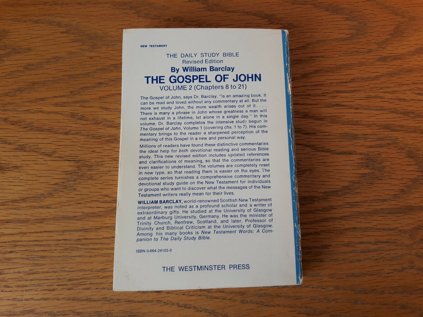 The Gospel of John Vol 2 William Barclay 1975 Westminster Press Paperback