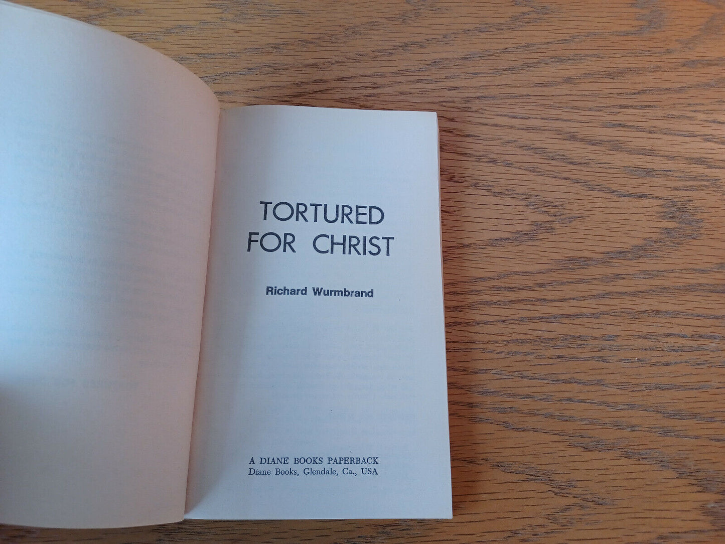 Tortured For Christ Richard Wurmbrand 1969 Paperback Diane Books