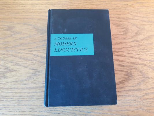 A Course In Modern Linguistics Charles F Hockett 1970 Hardcover Macmillan