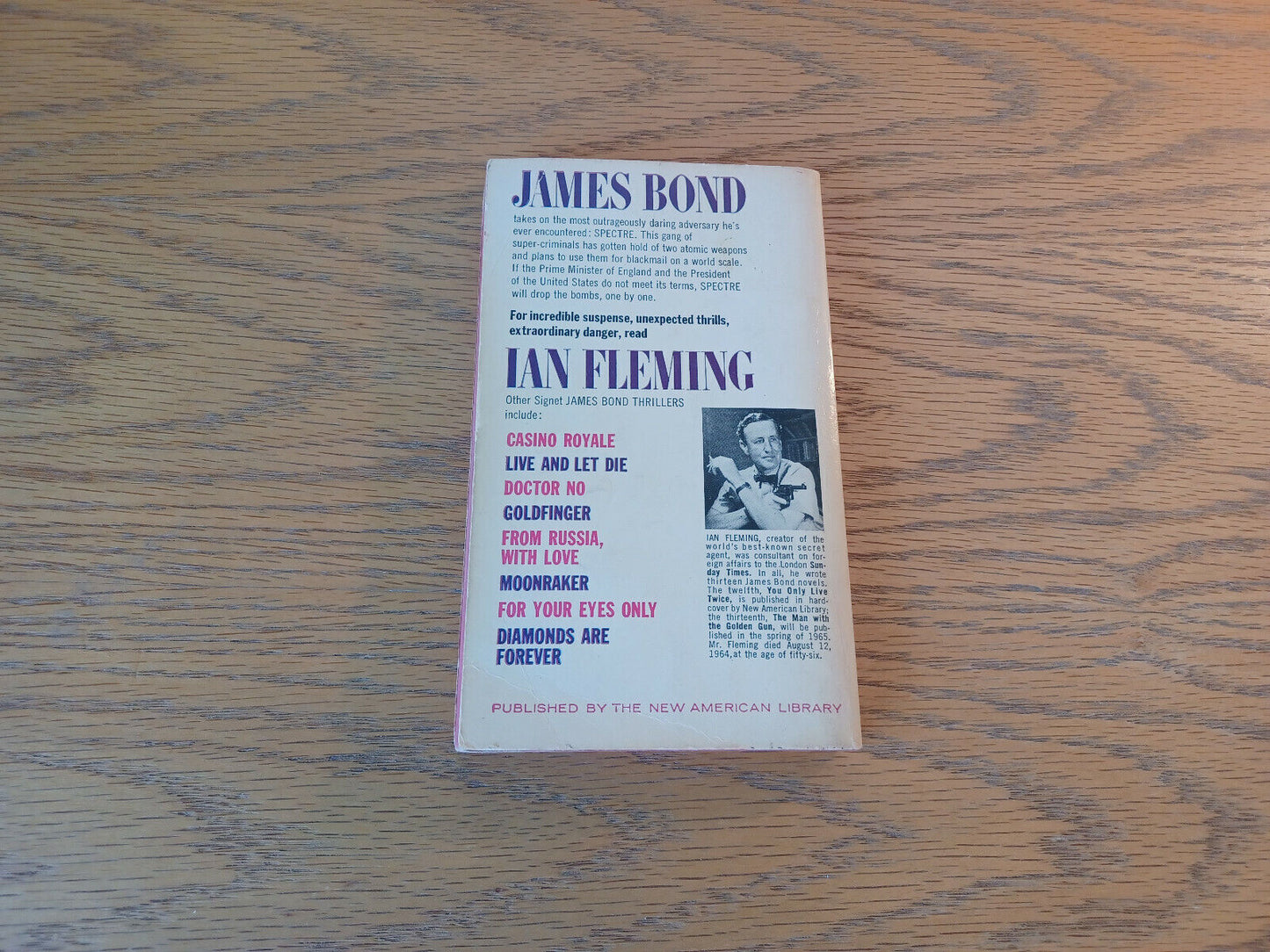 Thunderball Ian Fleming 1961 Signet Paperback New American Library