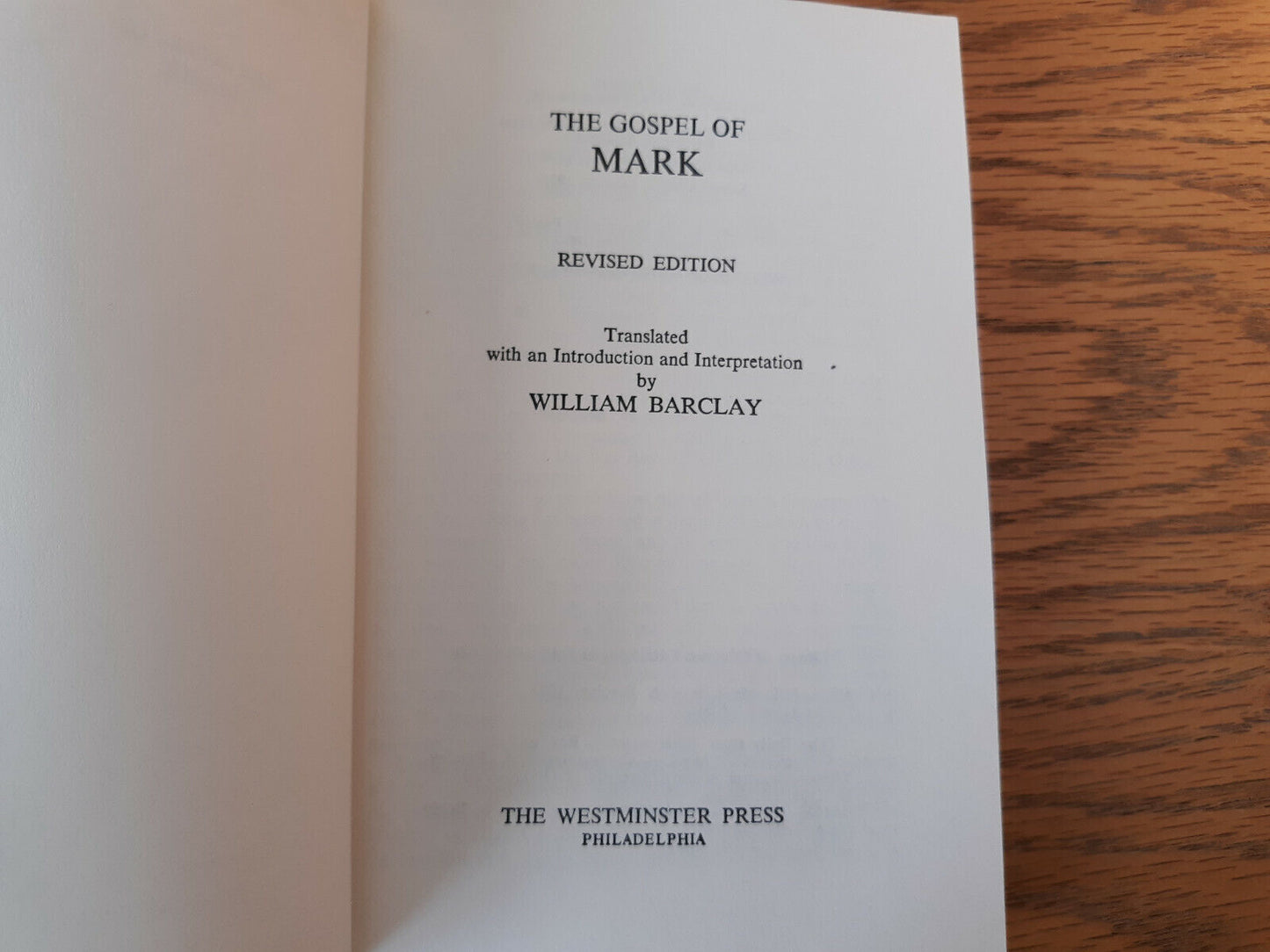 The Gospel Of Mark William Barclay 1975 Paperback Westminster Press