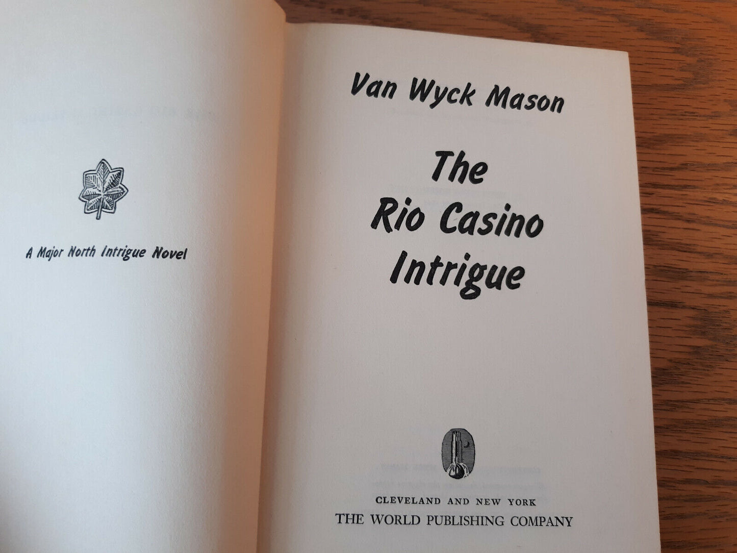 The Rio Casino Intrigue Van Wyck Mason 1944 World Publishing Hardcover