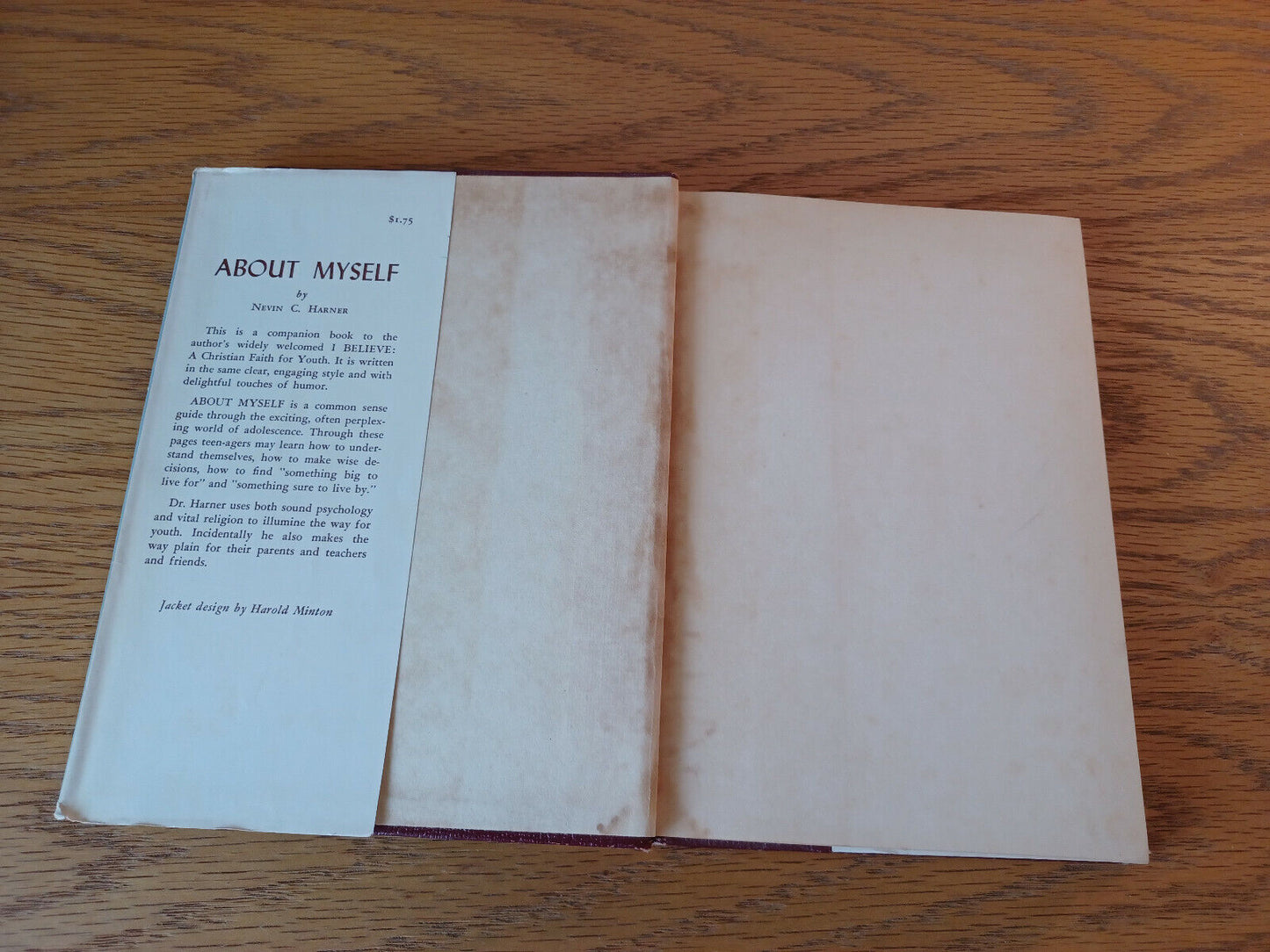 About Myself Nevin C Harner 1950 Hardcover Dust Jacket Christian Education Press