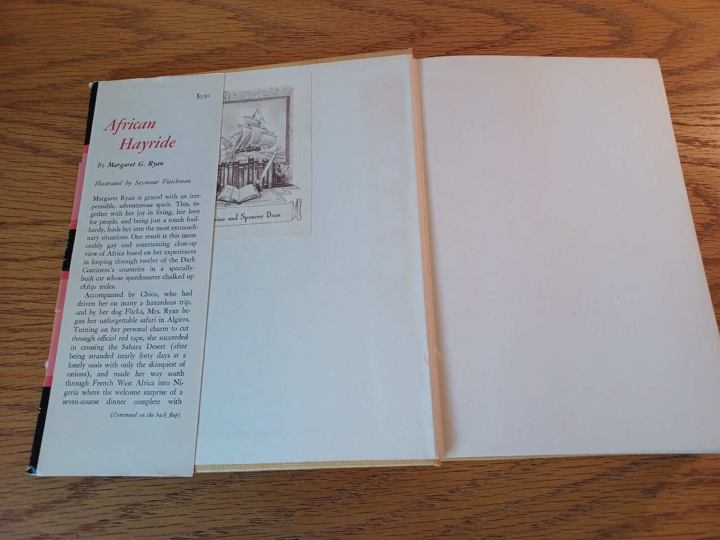 African Hayride Margaret G Ryan 1956 Hardcover Dust Jacket Rand McNally 1st Ed