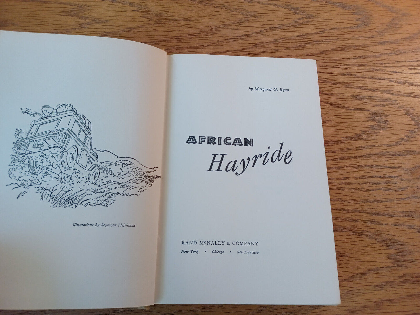 African Hayride Margaret G Ryan 1956 Hardcover Dust Jacket Rand McNally 1st Ed