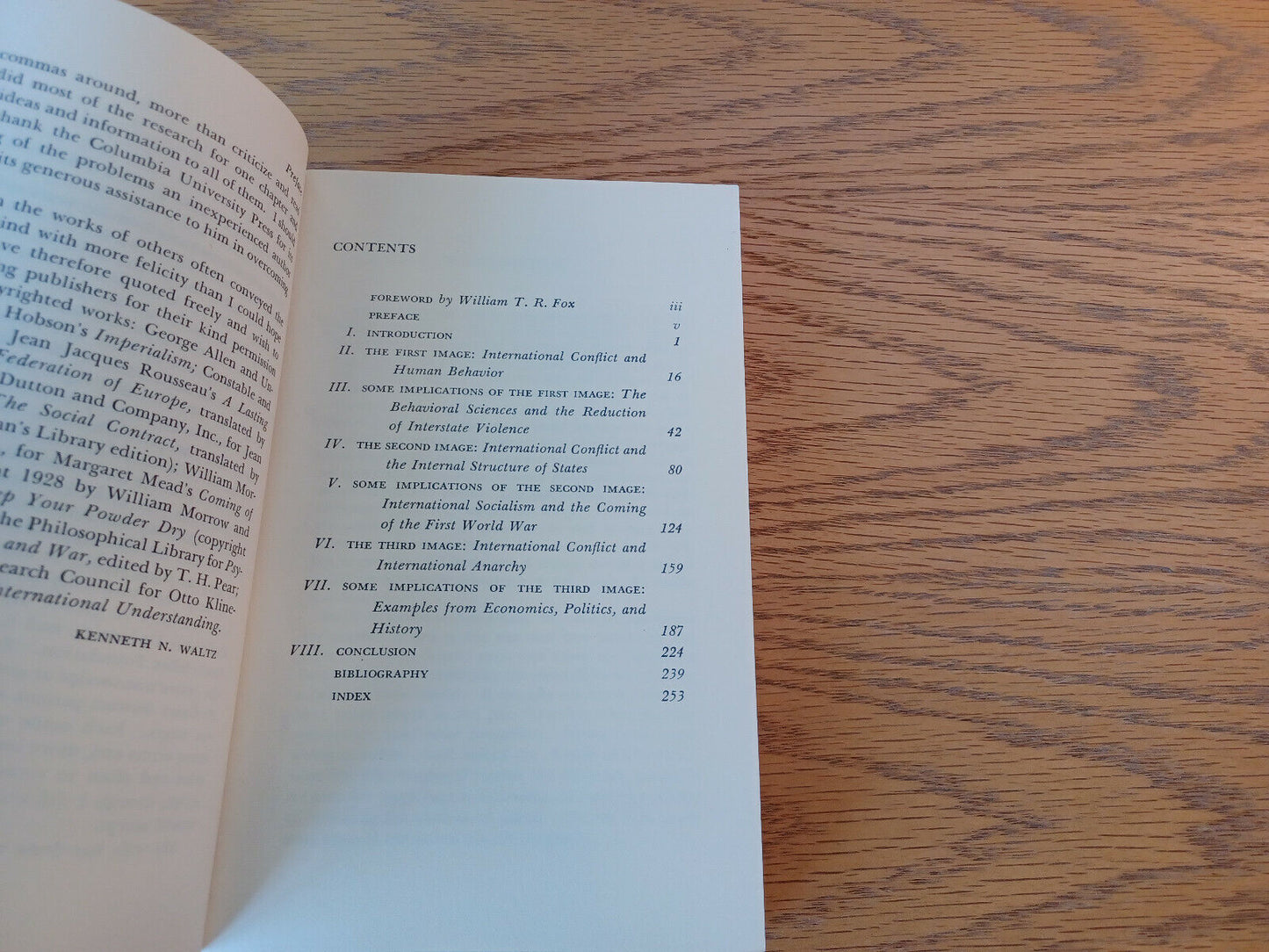 Man The State And War Kenneth N Waltz 1965 Columbia University Press Paperback