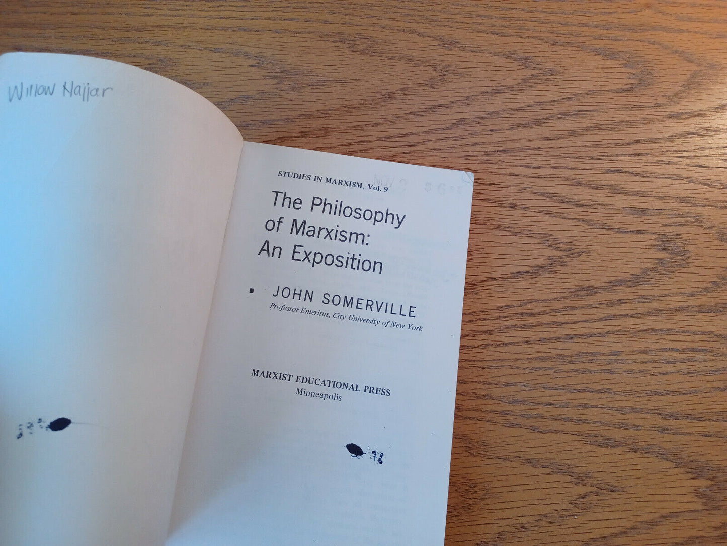 The Philosophy Of Marxism An Exposition John Somerville 1983 Paperback Marxist E