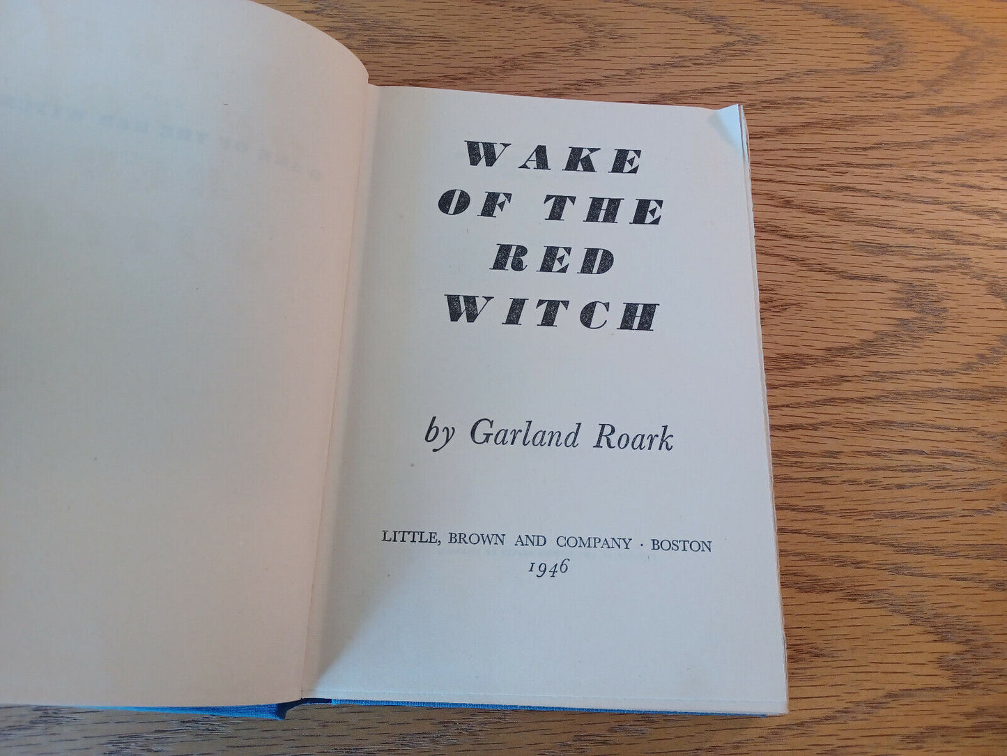 Wake Of The Red Witch Garland Roark 1946 Book Club Edition Hardcover Dust Jacket