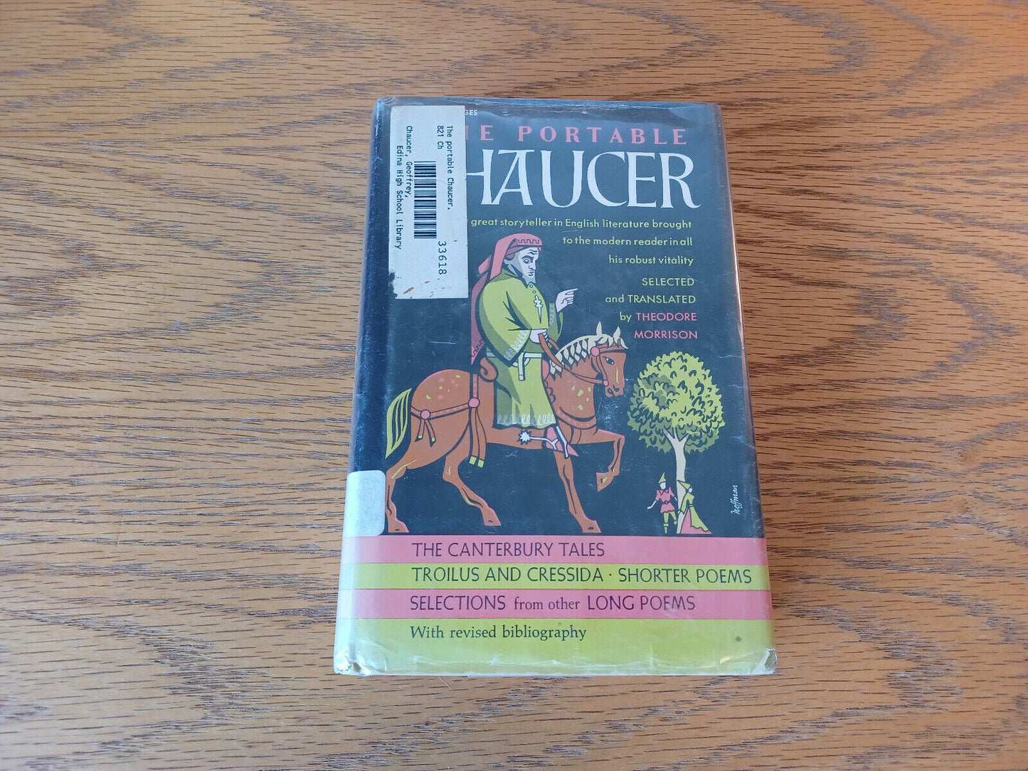 The Portable Chaucer 1968 Theodore Morrison Hardcover Dust Jacket Viking Press