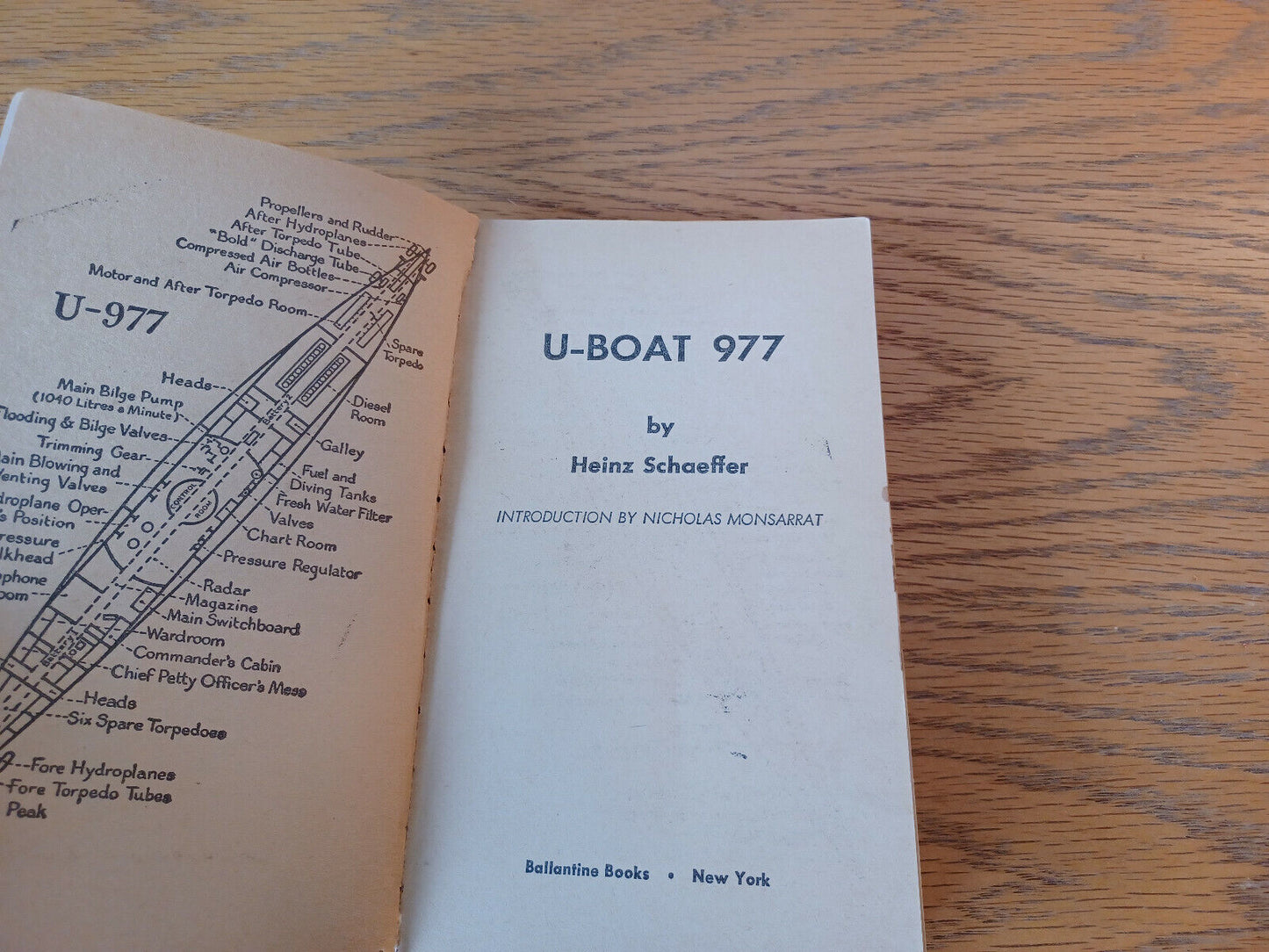 U-Boat 977 Heinz Schaeffer 1952 Ballantine Books Paperback WWII