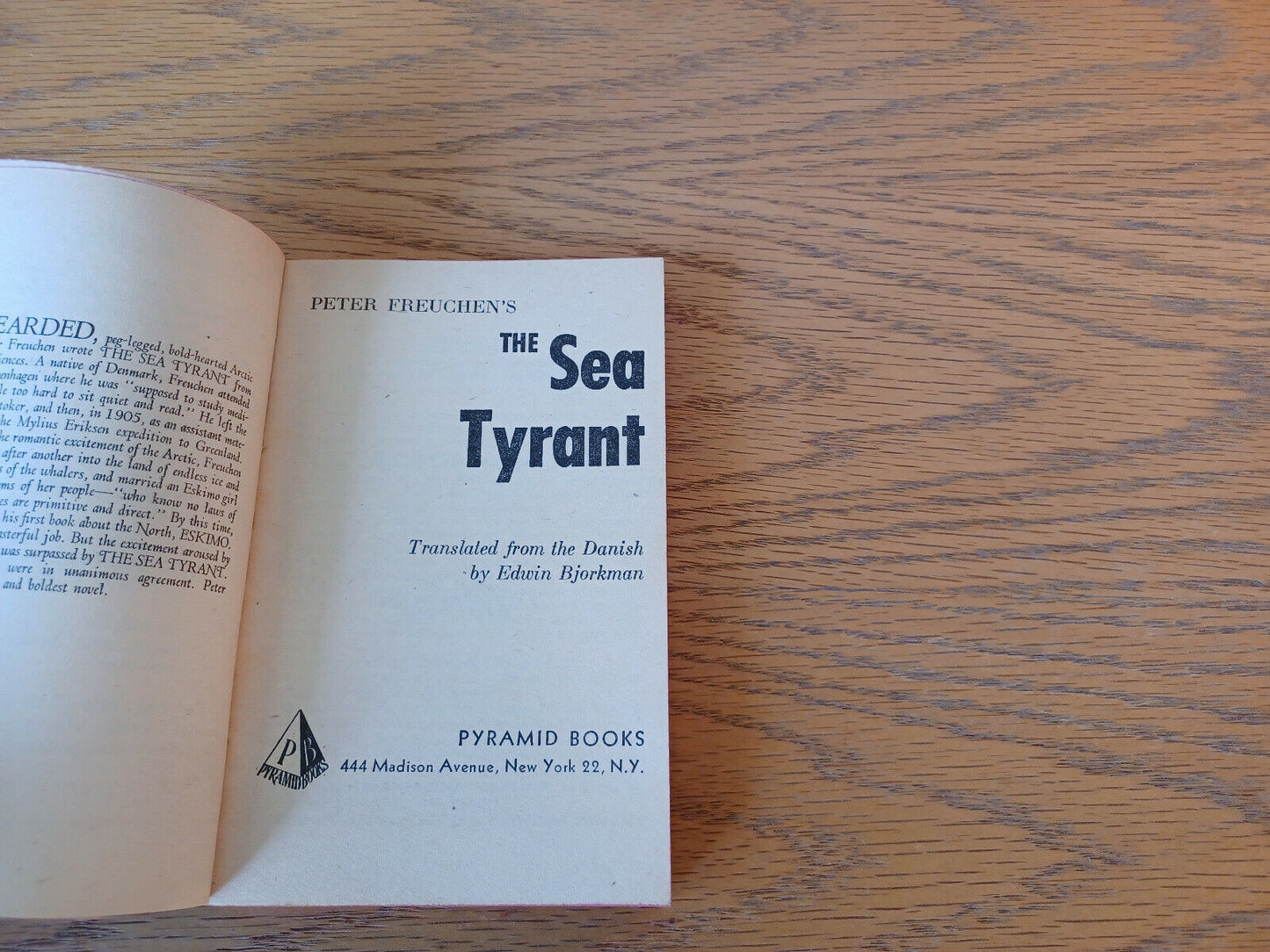 The Sea Tyrant Peter Freuchen 1953 Pyramid Books Paperback