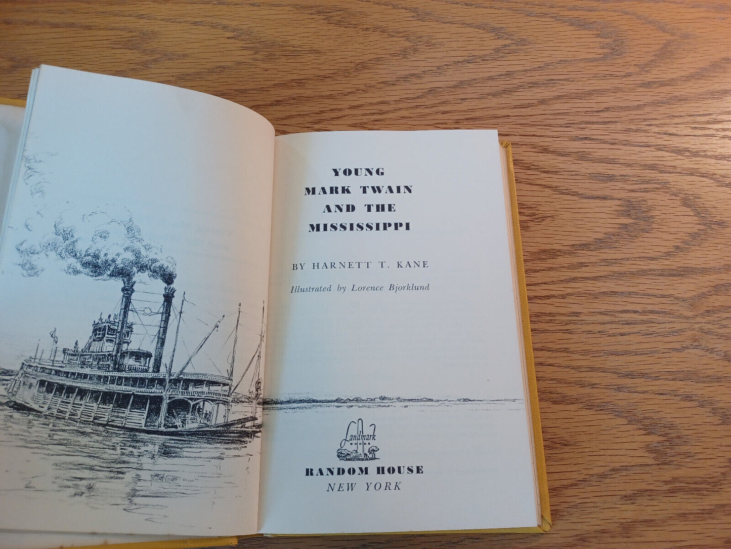 Young Mark Twain And The Mississippi Harnett T Kane 1966 Random House Hardcover