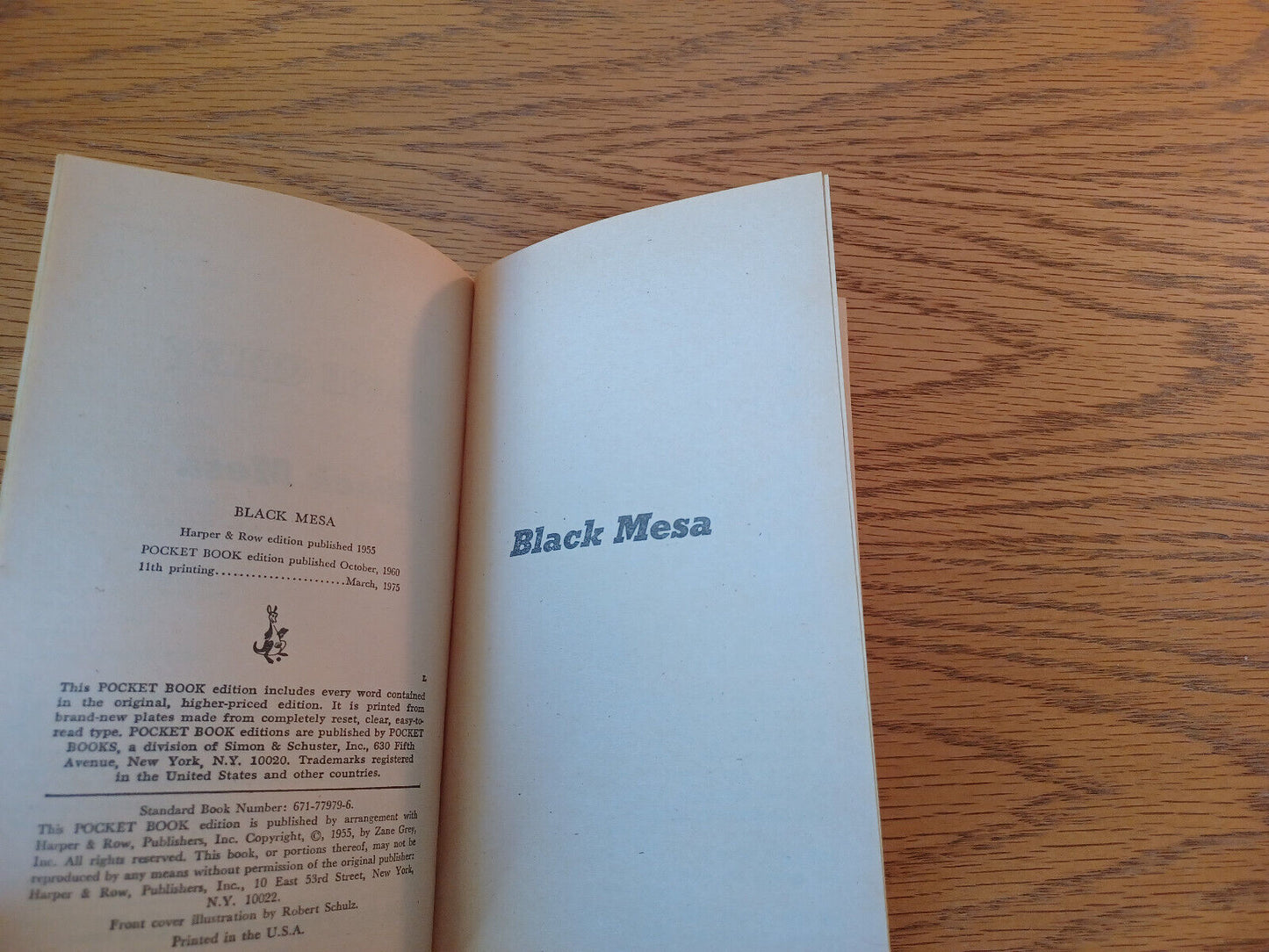 Zane Grey Black Mesa 1975 Pocket Books Paperback