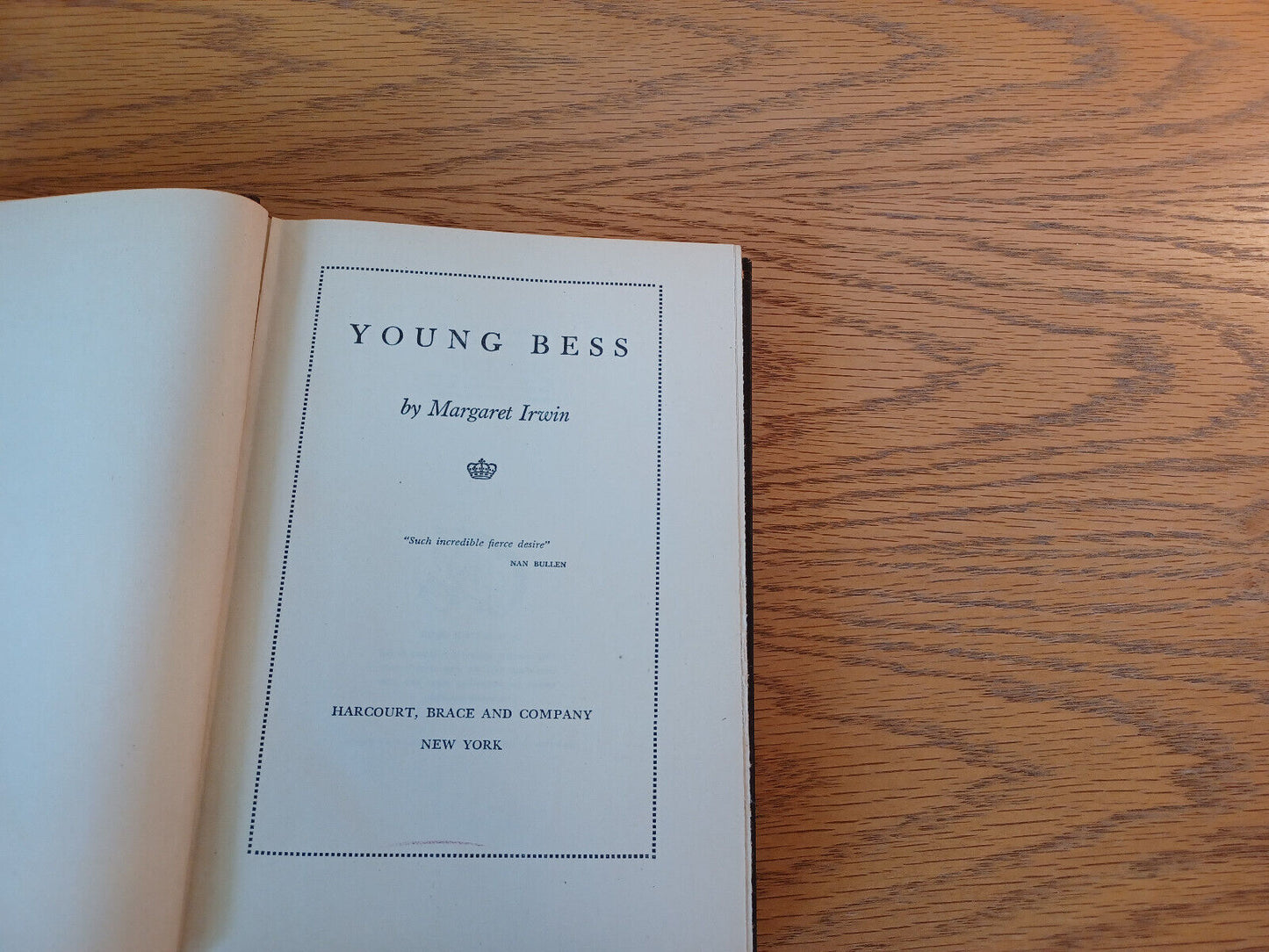 Young Bess Margaret Irwin 1945 Hardcover Harcourt Brace