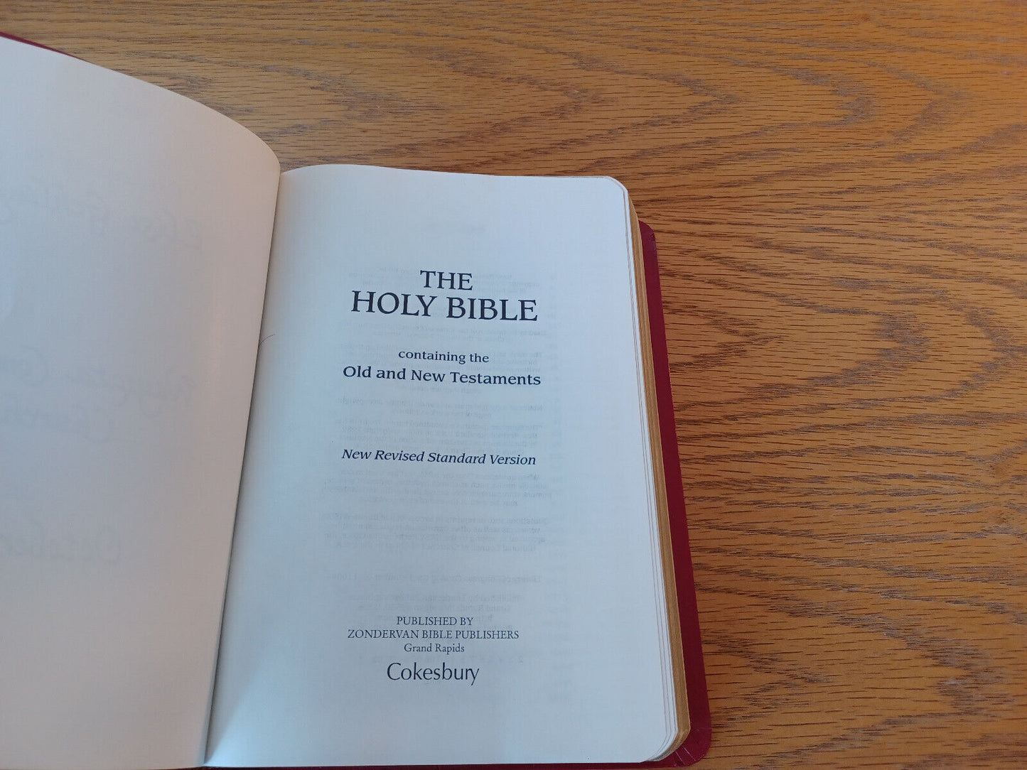 Holy Bible New Revised Standard Version Study Helps Concordance Red Letter 1989