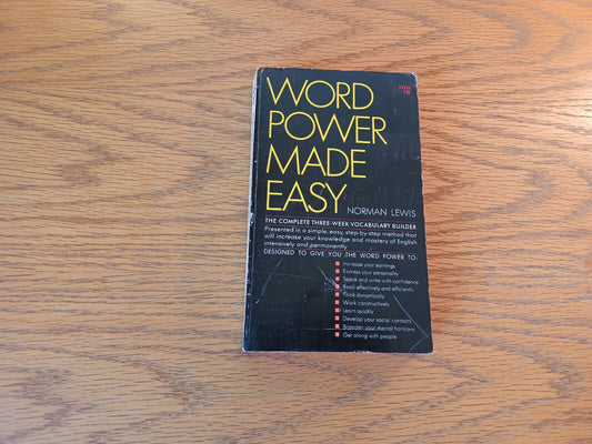 Word Power Made Easy Norman Lewis 1968 Pocket Books Paperback