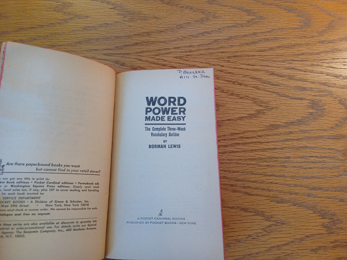 Word Power Made Easy Norman Lewis 1968 Pocket Books Paperback