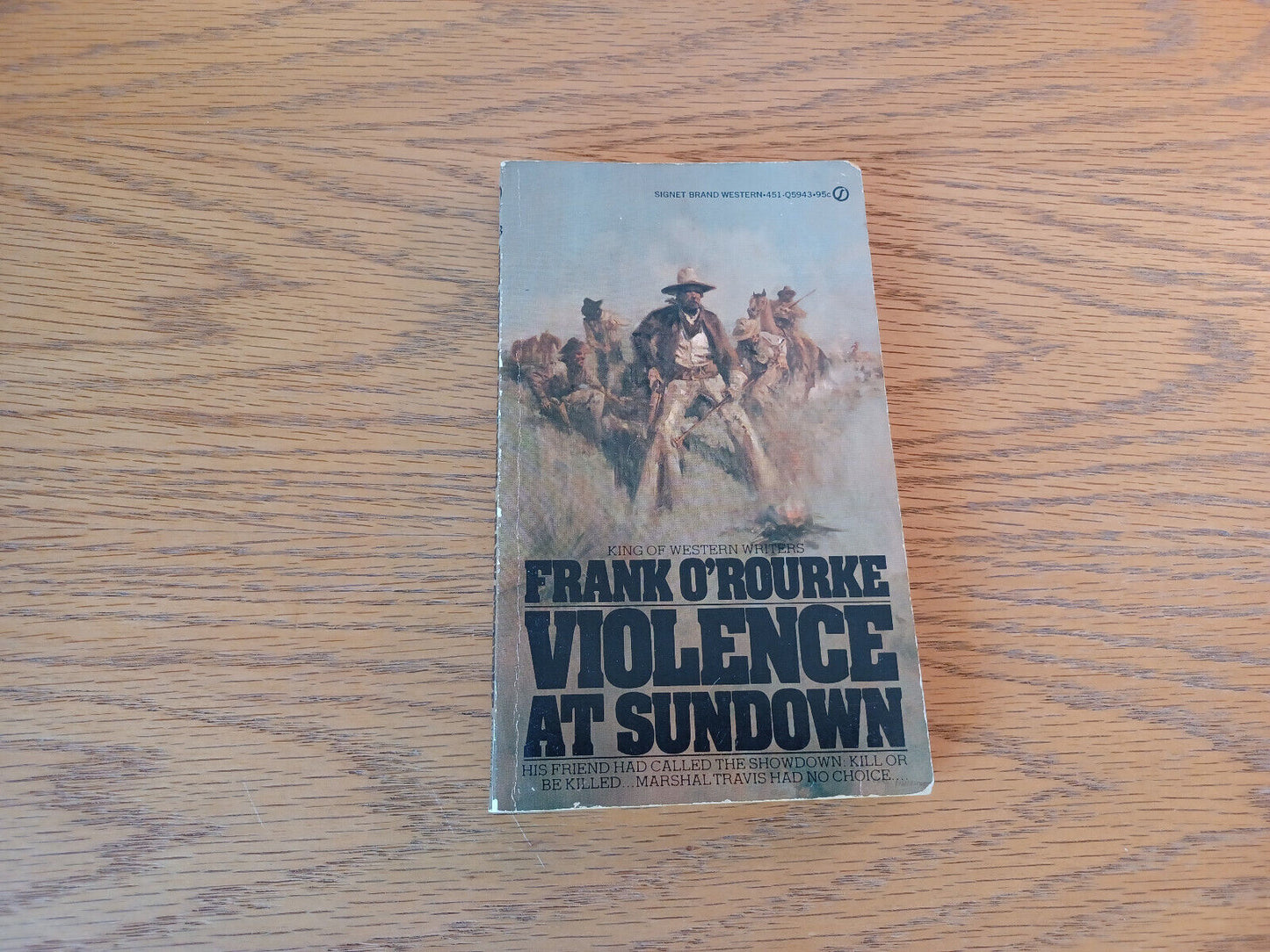 Violence At Sundown Frank O'Rourke 1968 New American Library Paperback