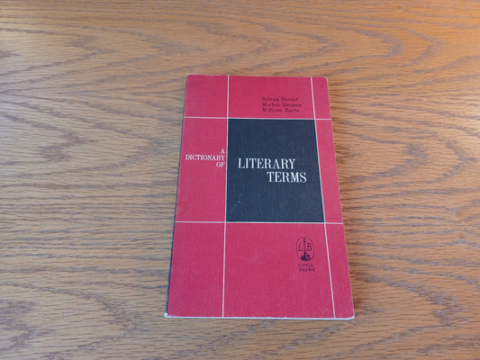A Dictionary Of Literary Terms Sylvan Barnet 1960 Paperback Little Brown