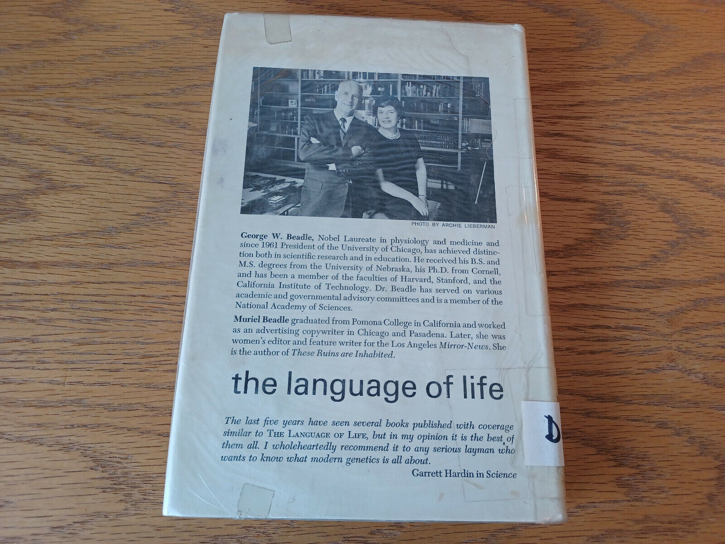 The Language Of Life George And Muriel Beadle 1966 Doubleday Hardcover Dust Jack