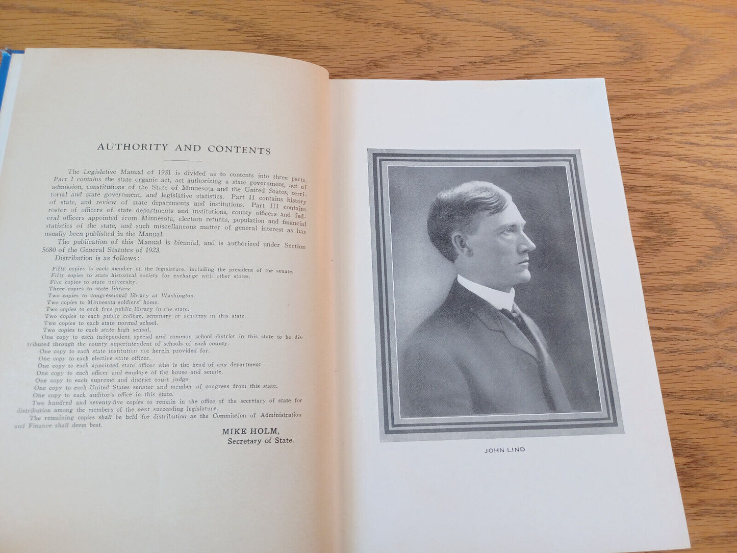 The Legislative Manual Of The State Of Minnesota 1931 Mike Holm Hardcover Harris