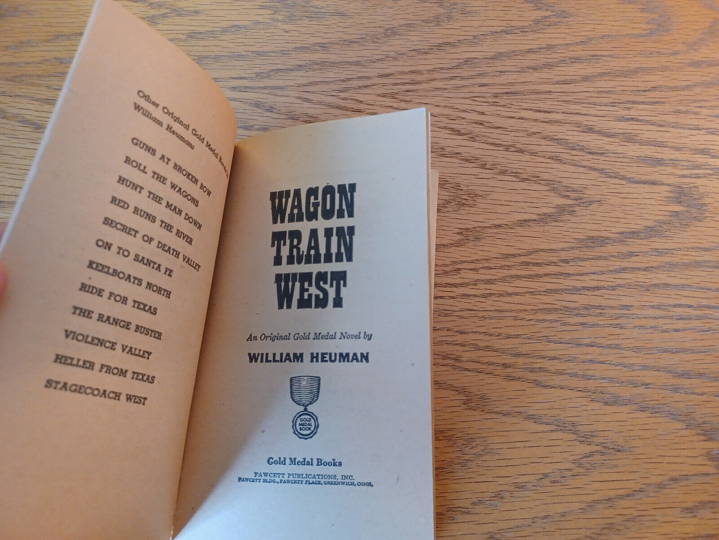 Wagon Train West William Heuman 1959 Paperback Fawcett