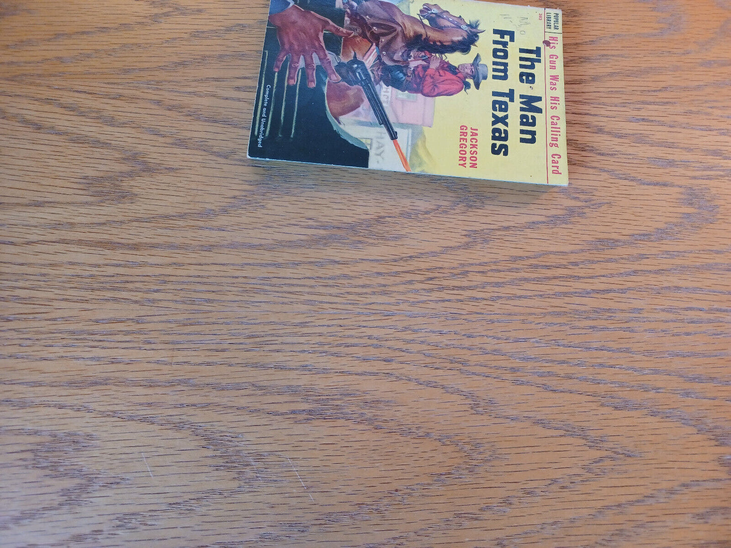 The Man From Texas Jackson Gregory 1951 Popular Library Paperback