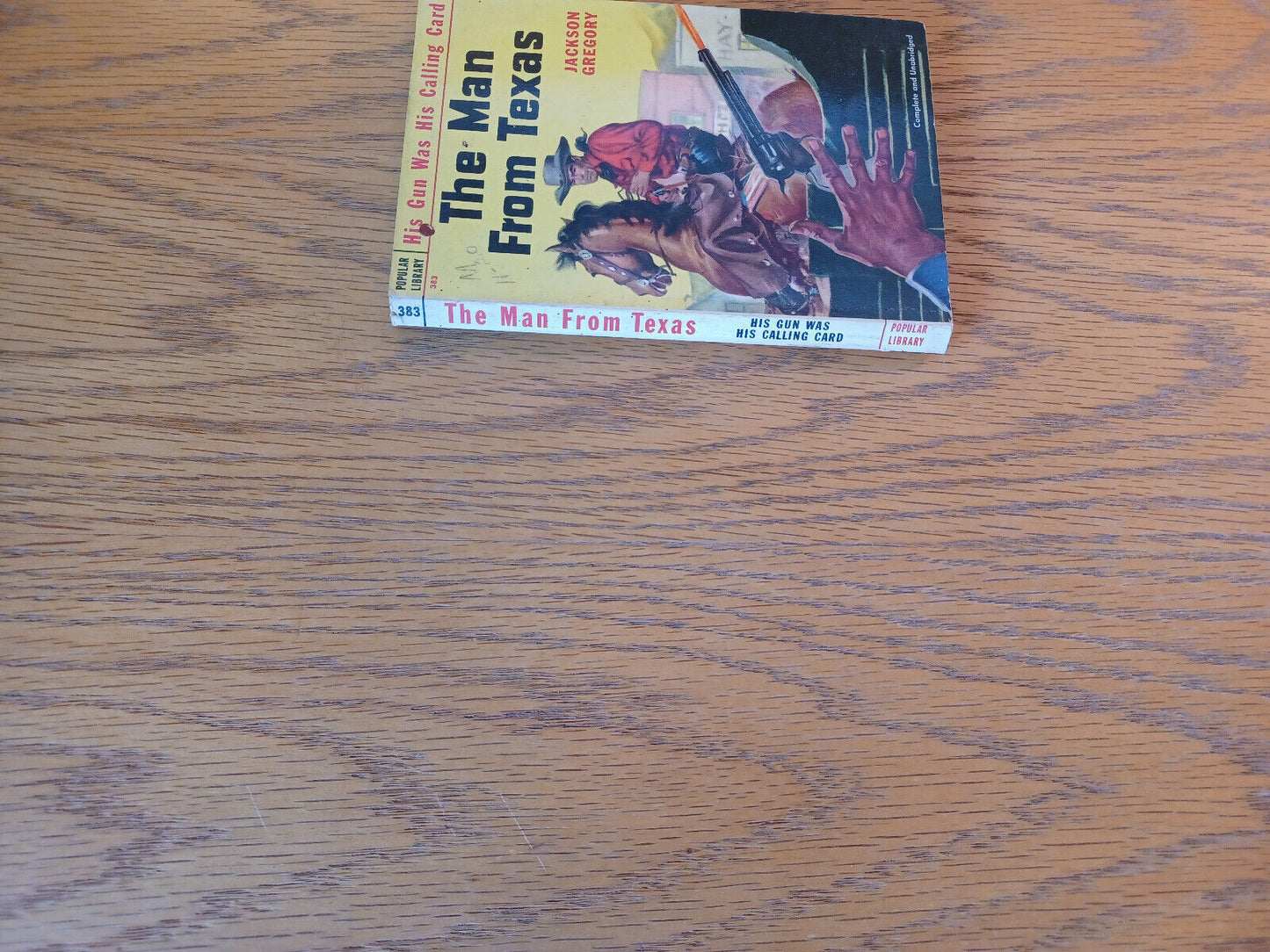 The Man From Texas Jackson Gregory 1951 Popular Library Paperback