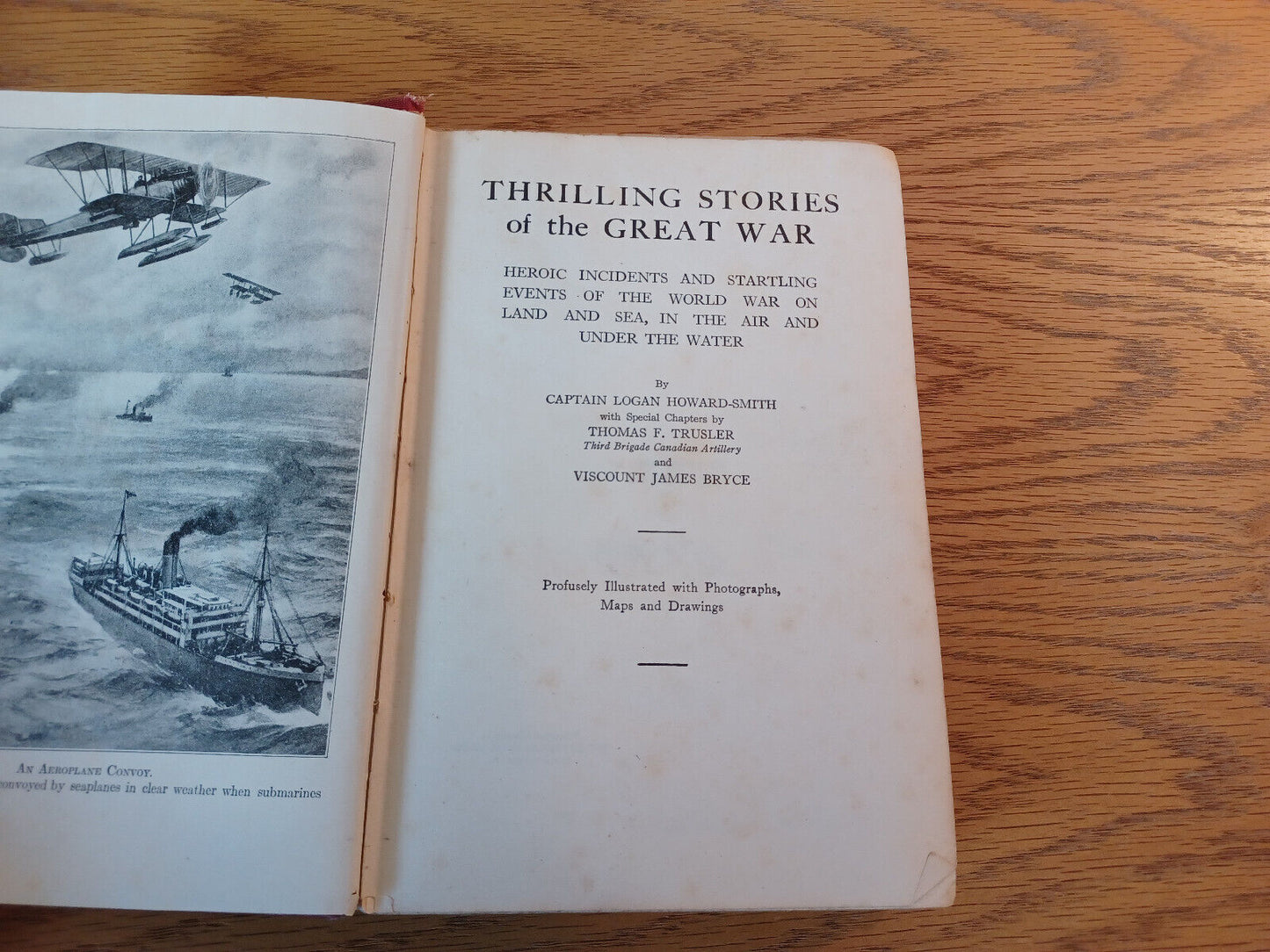 Thrilling Stories Of The Great War Captain Logan Howard Smith 1916 Hardcover