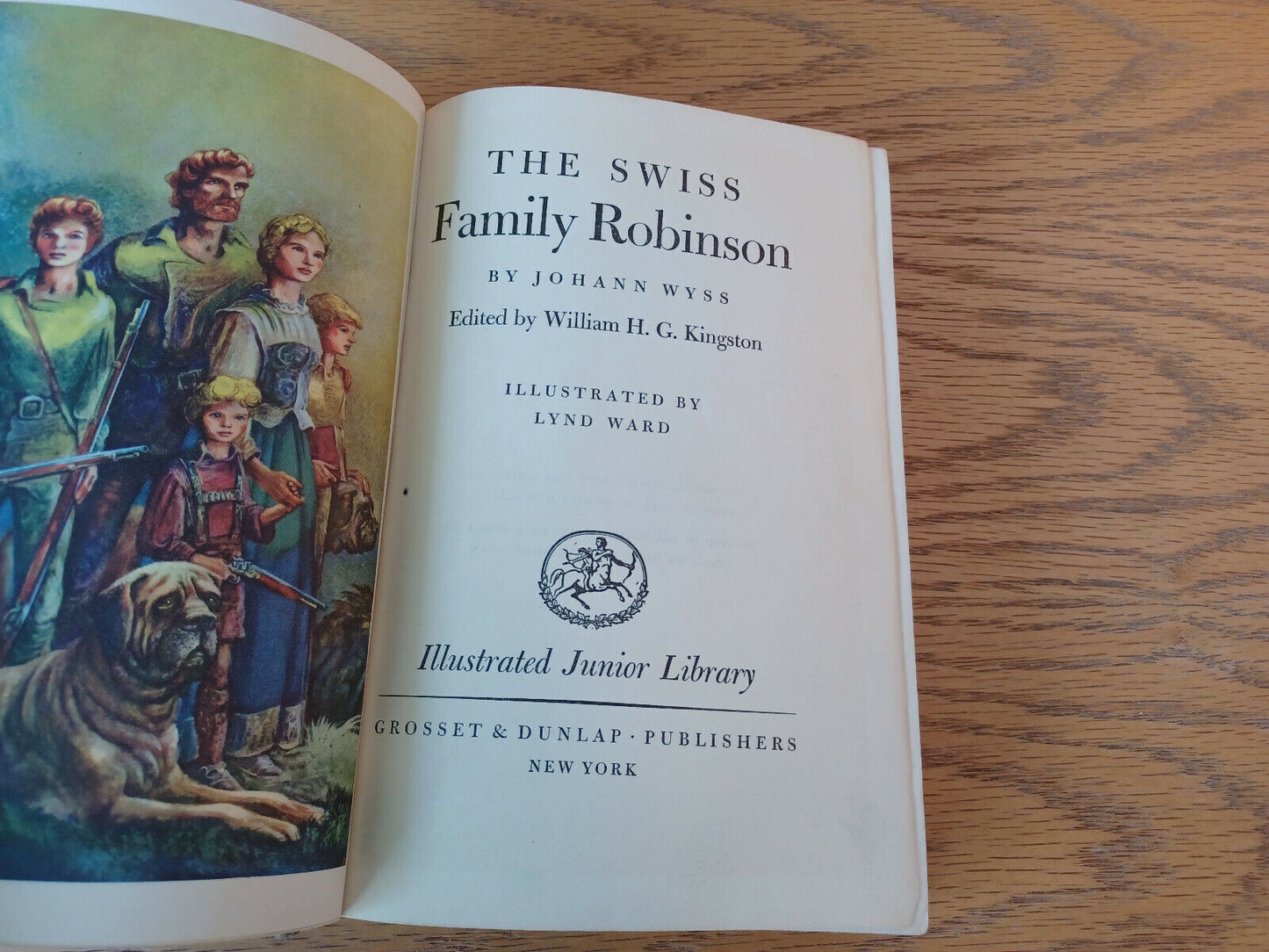 The Swiss Family Robinson Johann Wyss 1949 Illustrated Junior Library Grosset &