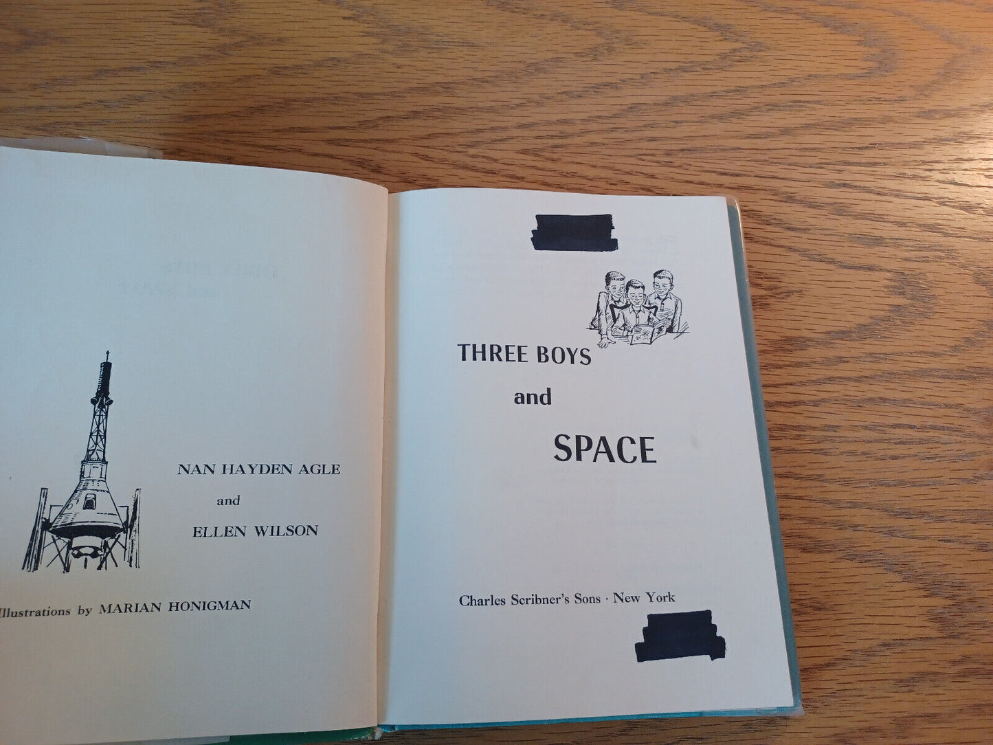 Three Boys And Space Nan Hayden Agle 1962 Hardcover Dust Jacket Charles Scribner