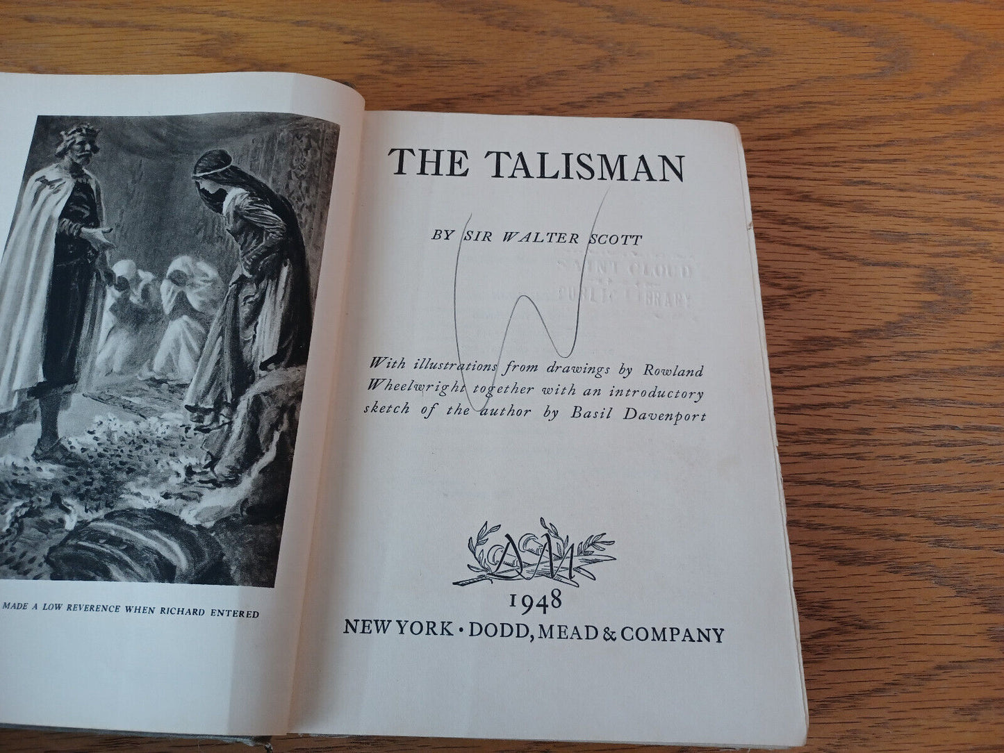 The Talisman Sir Walter Scott 1948 Dodd Mead Hardcover