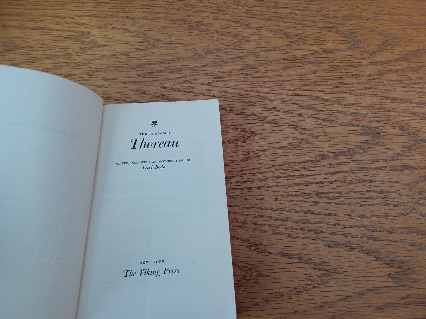 The Portable Thoreau 1969 Paperback Viking Press