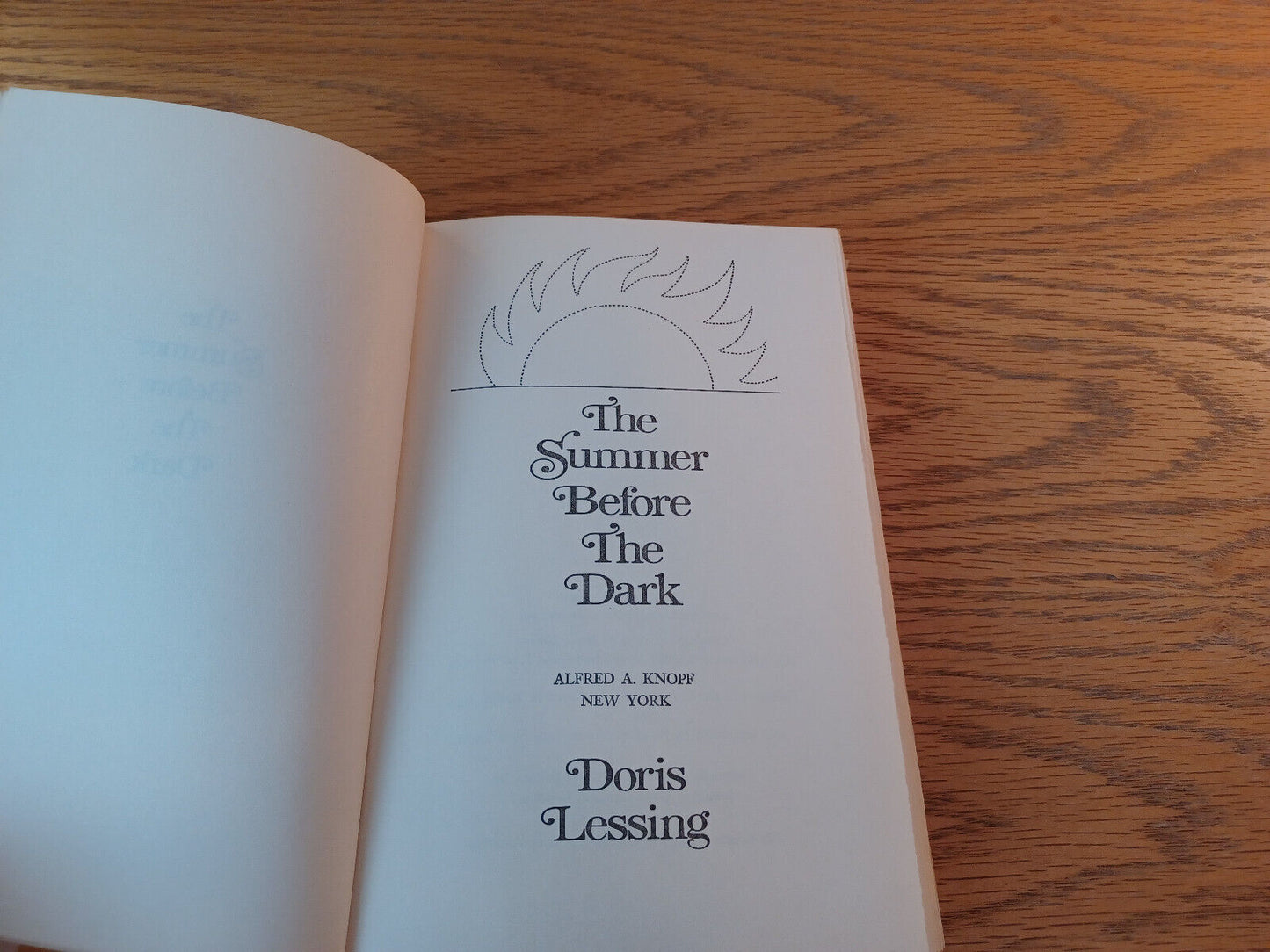 The Summer Before The Dark Doris Lessing 1973 Hardcover Dust Jacket Book Club Ed