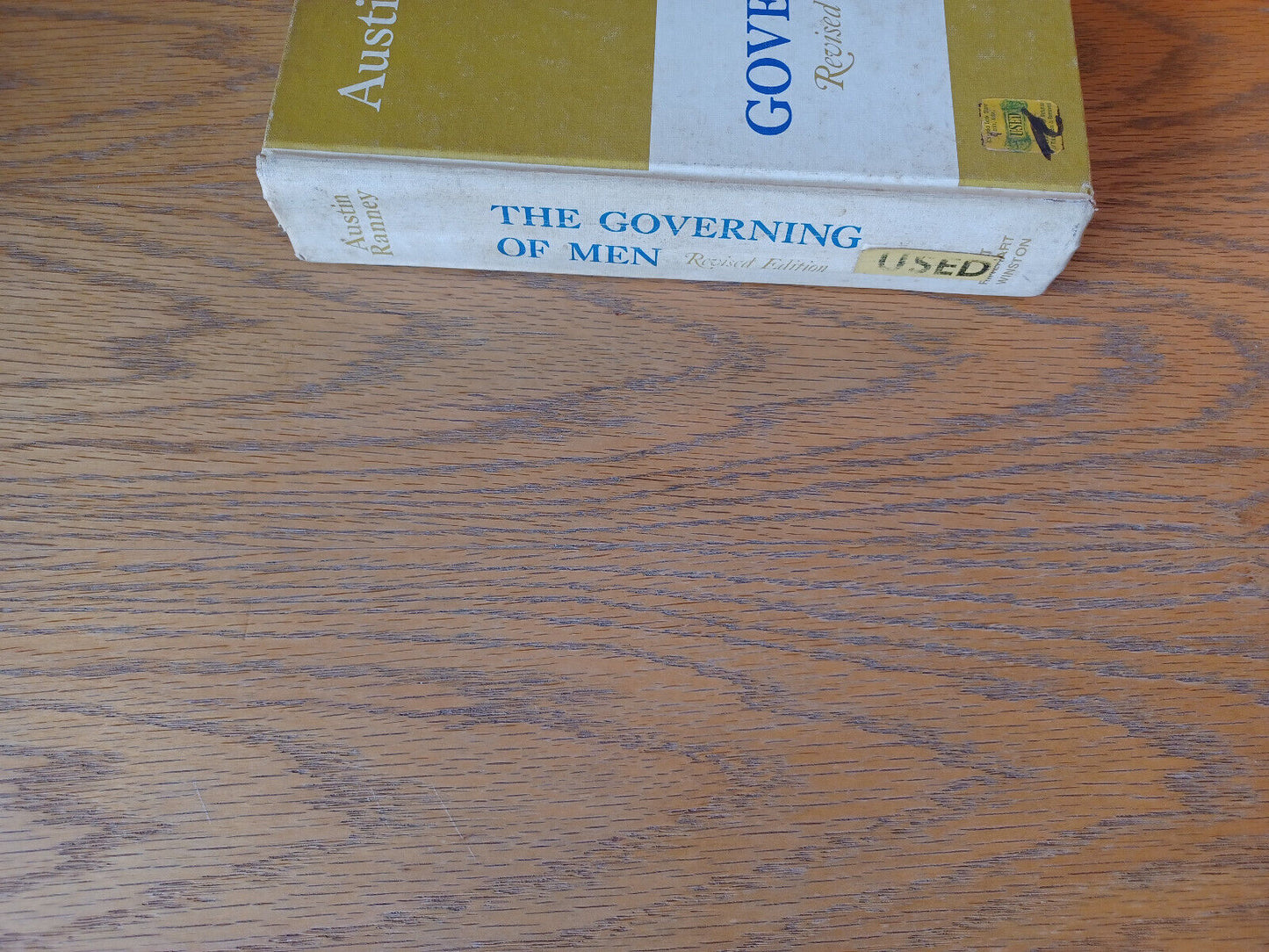 The Governing Of Men Austin Ranney 1966 Hardcover Holt Rinehart And Winston