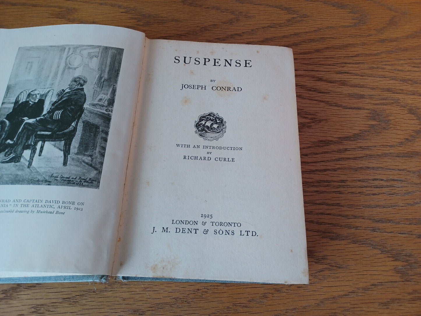 Suspense Joseph Conrad 1925 J M Dent & Sons Hardcover