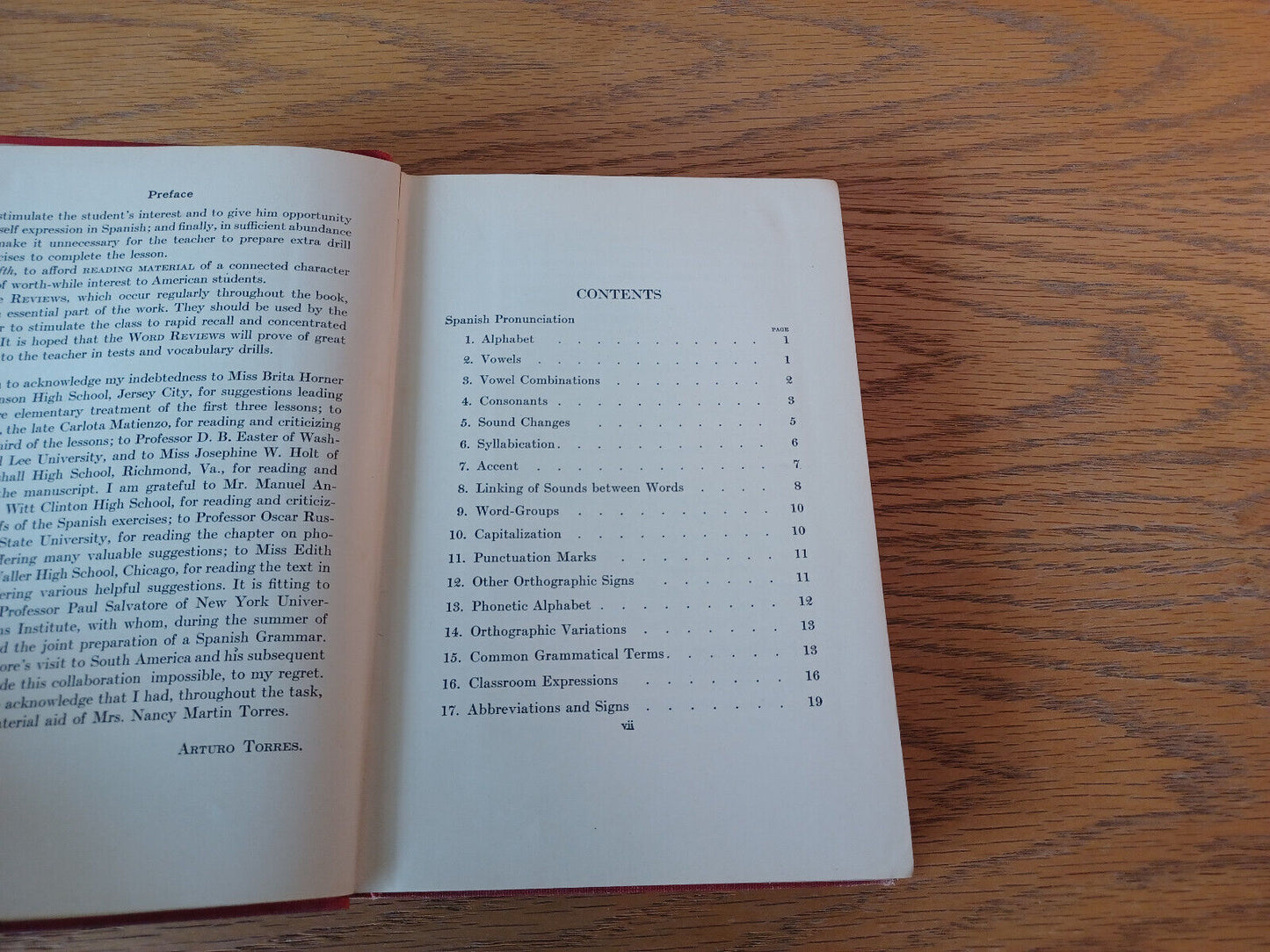 Essentials Of Spanish Arturo Torres 1929 Hardcover Doubleday
