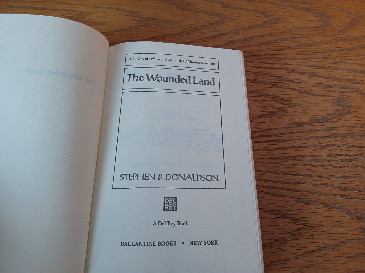 The Wounded Land Stephen R Donaldson 1980 Book Club Edition Ballantine Books