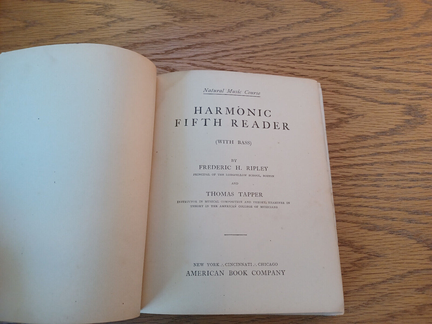 Harmonic Fifth Reader Frederic H Ripley 1904 Thomas Tapper Hardcover American Bo