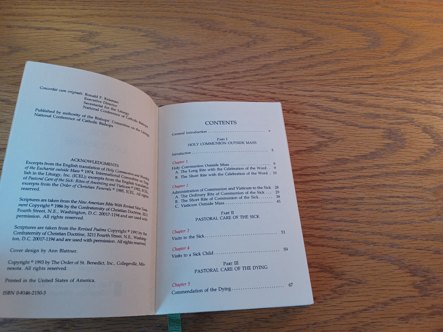 A Ritual For Laypersons 1993 Liturgical Press Paperback