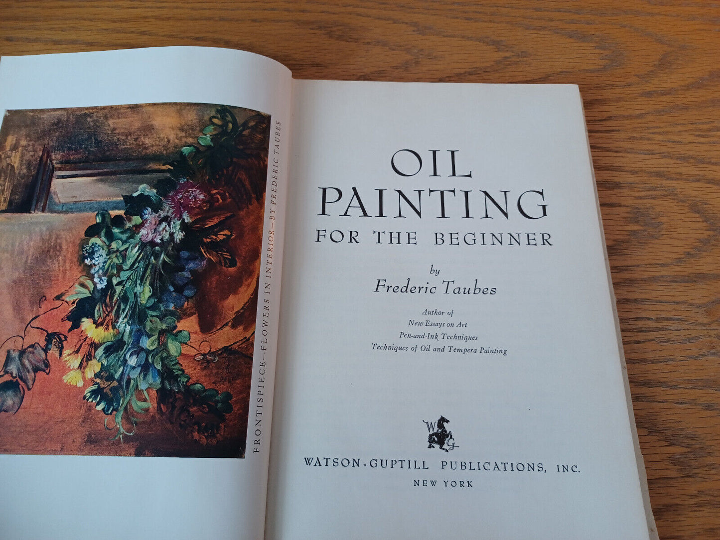 Oil Painting For The Beginner Frederic Taubes 1957 Hardcover Dust Jacket Watson