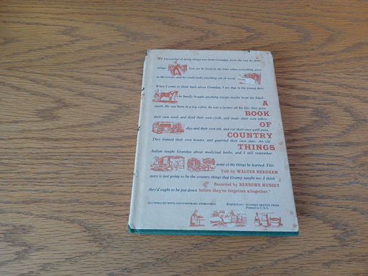 A Book Of Country Things Walter Needham 1965 Hardcover Dust Jacket Stephen Green