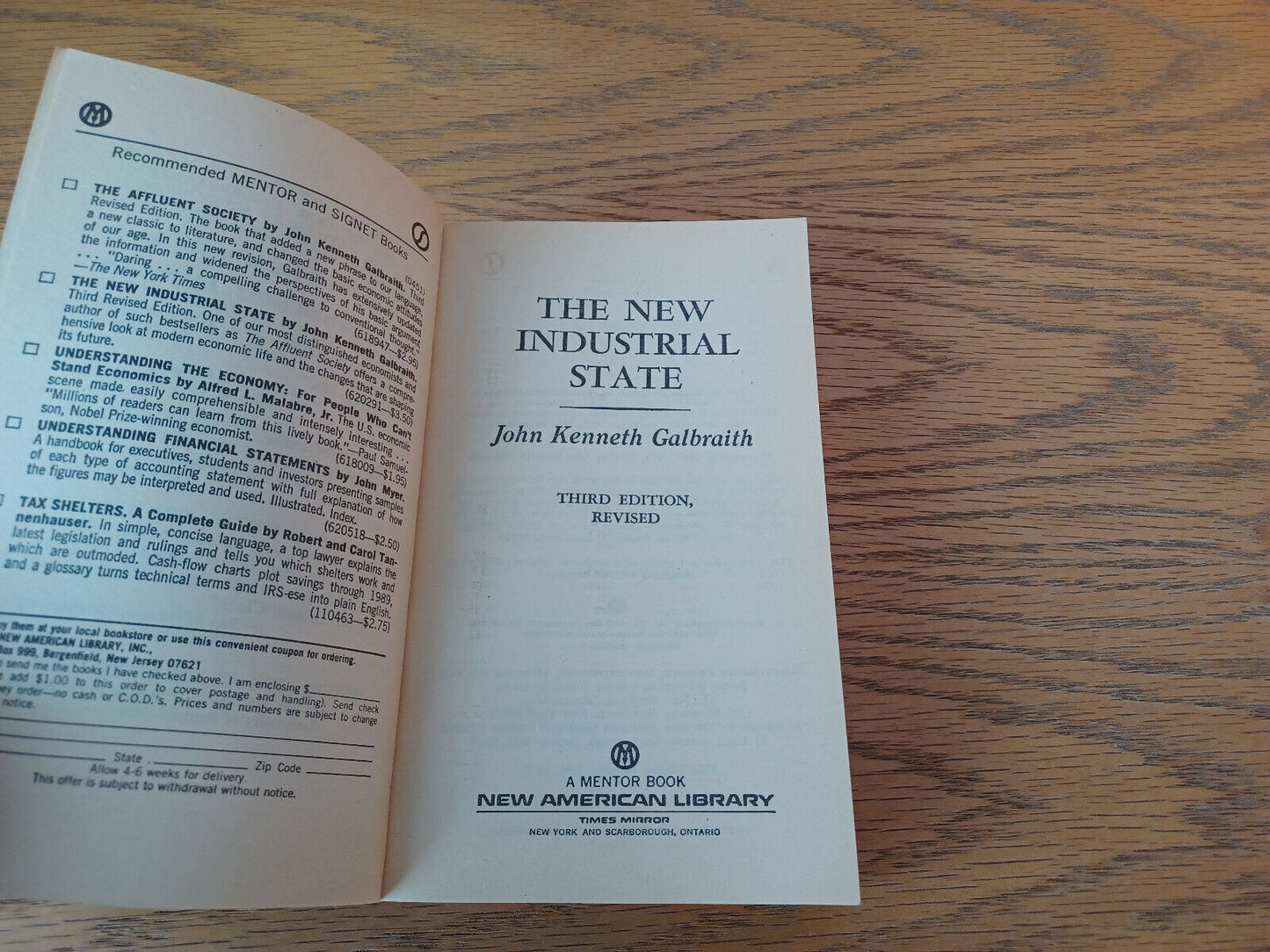 The New Industrial State John Kenneth Galbraith 1979 New American Library Paperb