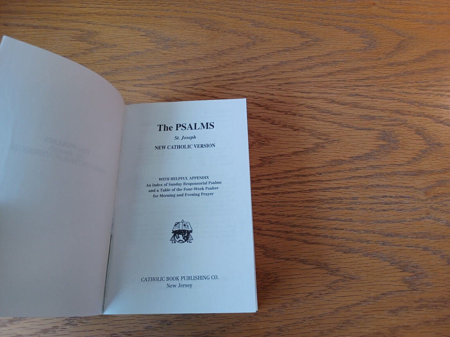 The Psalms St Joseph New Catholic Version 2004 Catholic Book Publishing