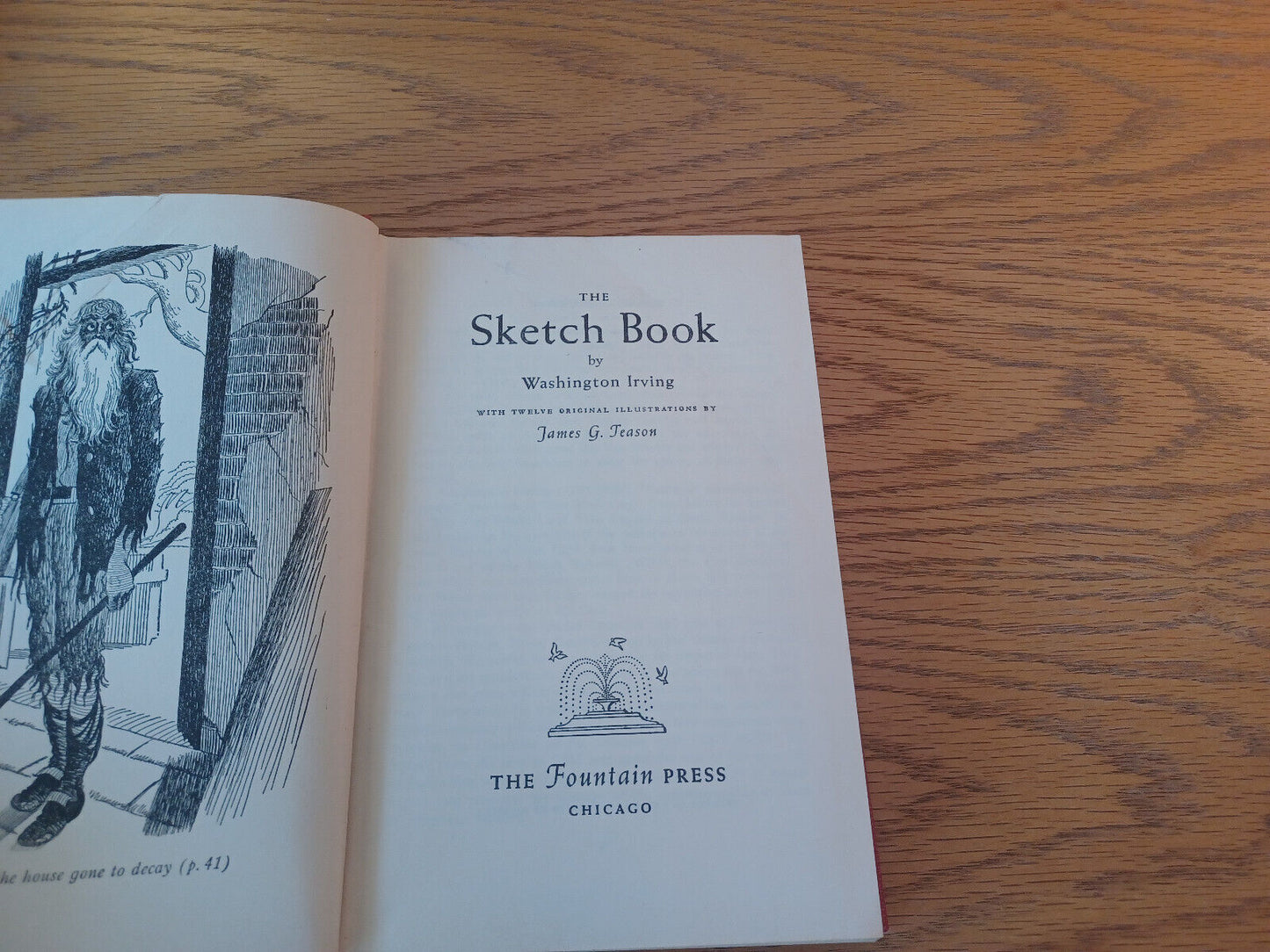 The Sketch Book Washington Irving 1949 Hardcover Fountain Press