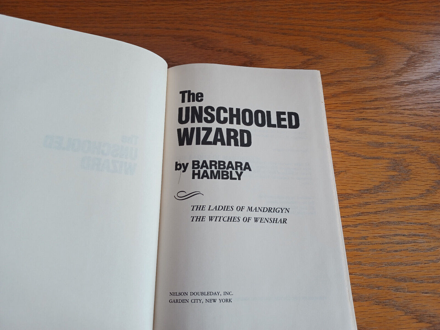 The Unschooled Wizard Barbara Hambly 1987 Book Club Edition Doubleday