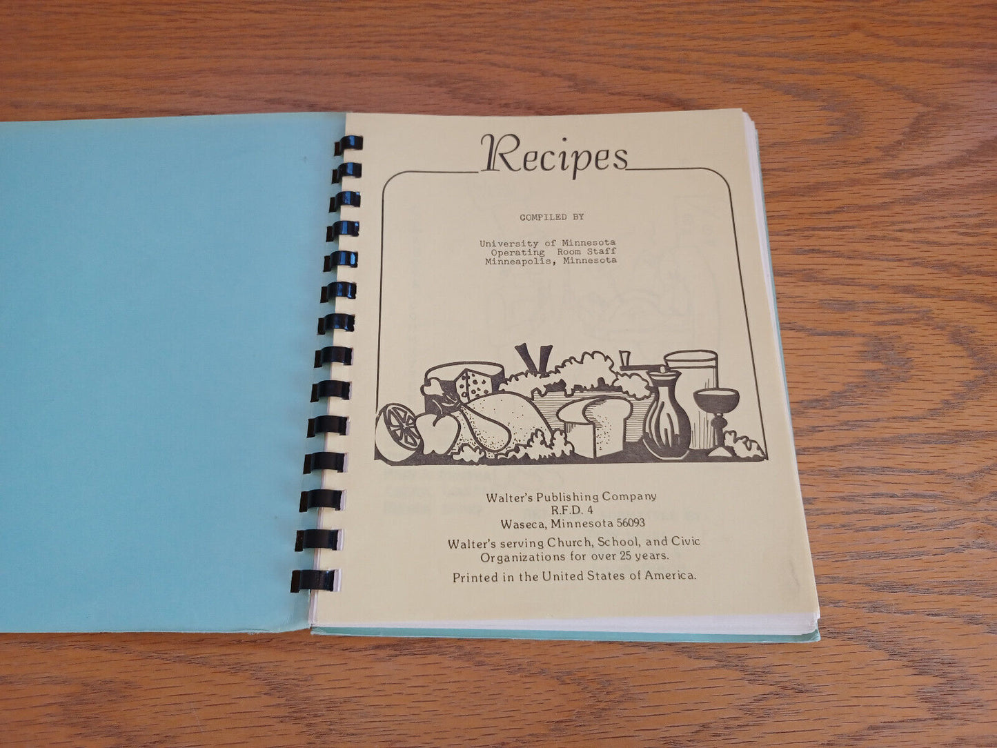 University of Minnesota Operating Room Recipes Cookbook Walter