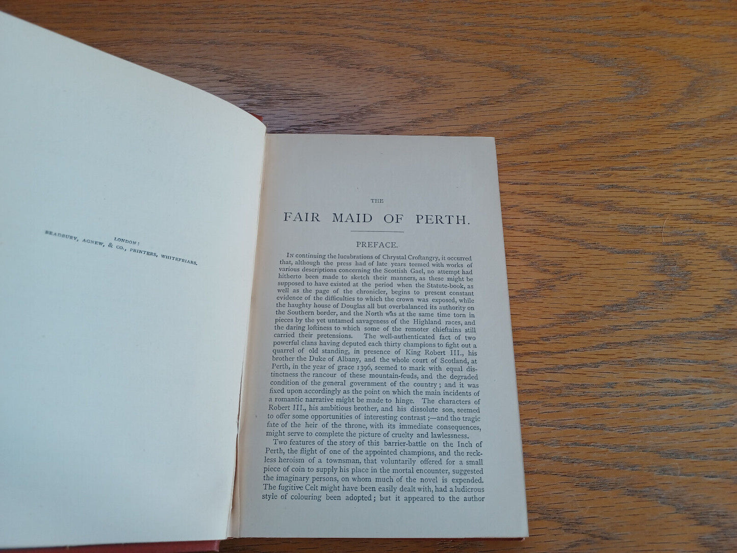 The Fair Maid of Perth Sir Walter Scott 1876 George Routledge & Sons Waverley No