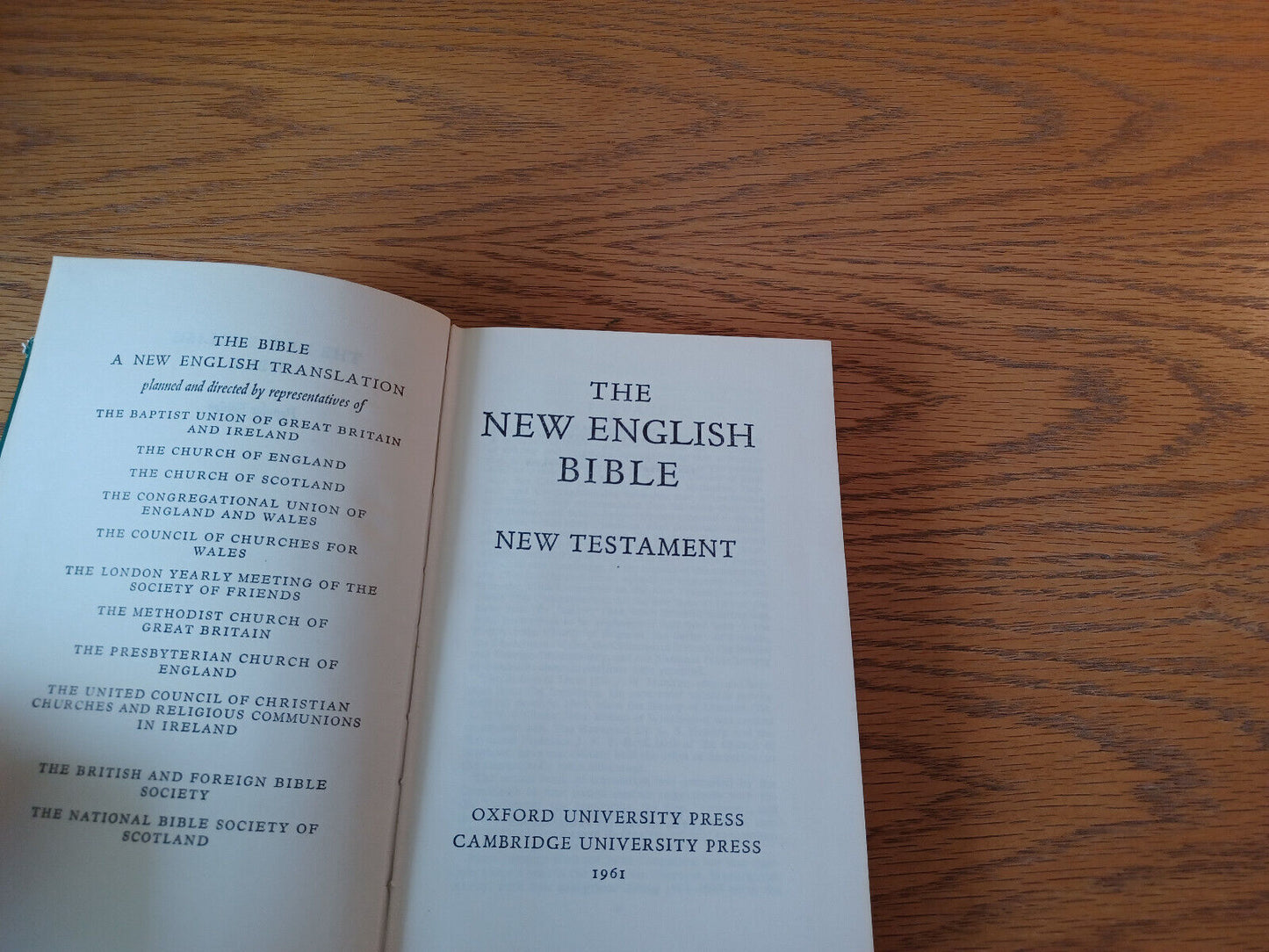 The New English Bible New Testament 1961 Oxford University Press Hardcover Dust