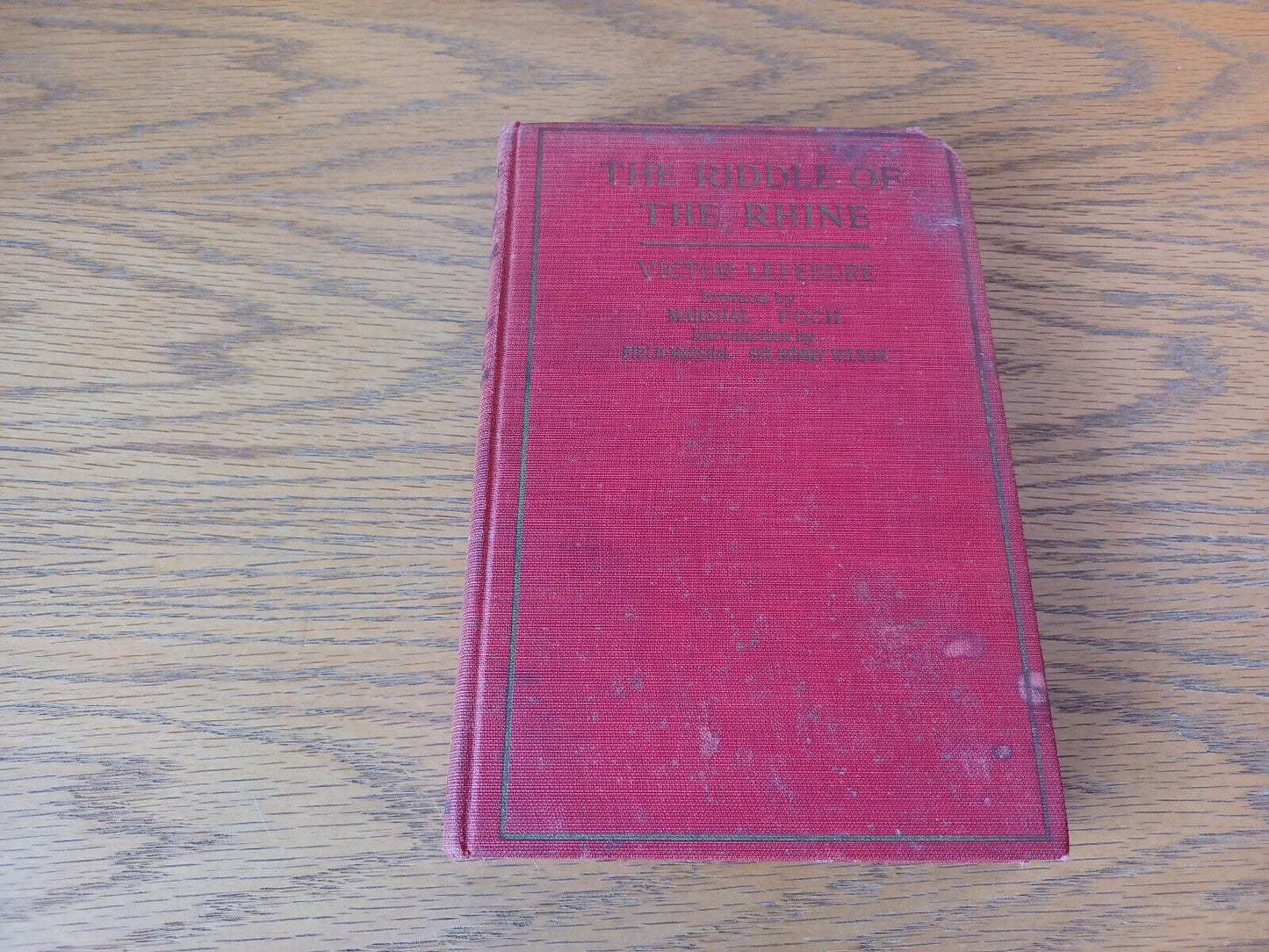 The Riddle Of The Rhine Victor Lefebure 1923 Hardcover Chemical Foundation